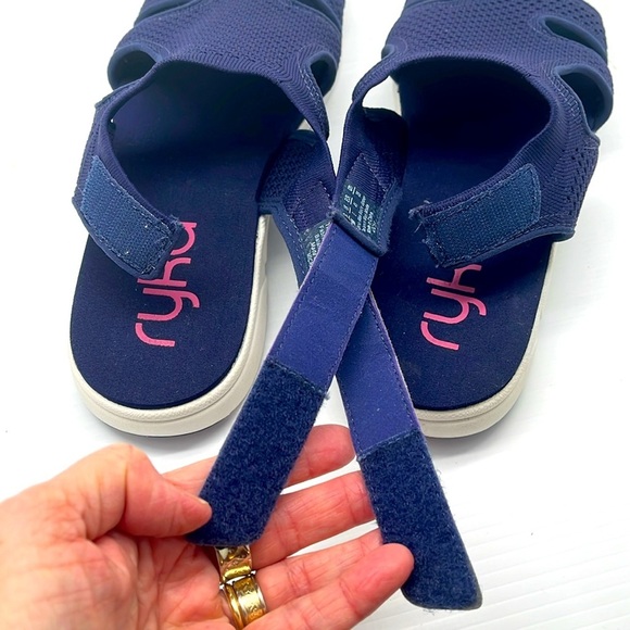 Ryka Micha Sandals Womens 11M Blue Stretch Knit Sport Open Breathable Comfort - Picture 8 of 17